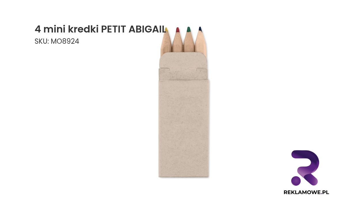 4 mini kredki PETIT ABIGAIL 4 mini kredki PETIT ABIGAIL - zestaw kredek dla dzieci