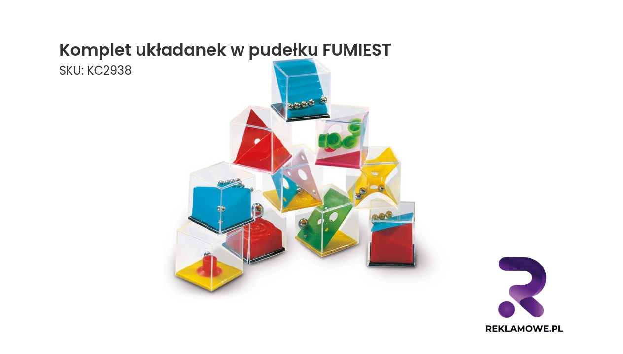 Komplet układanek dla dzieci w kolorowym pudełku marki FUMIEST