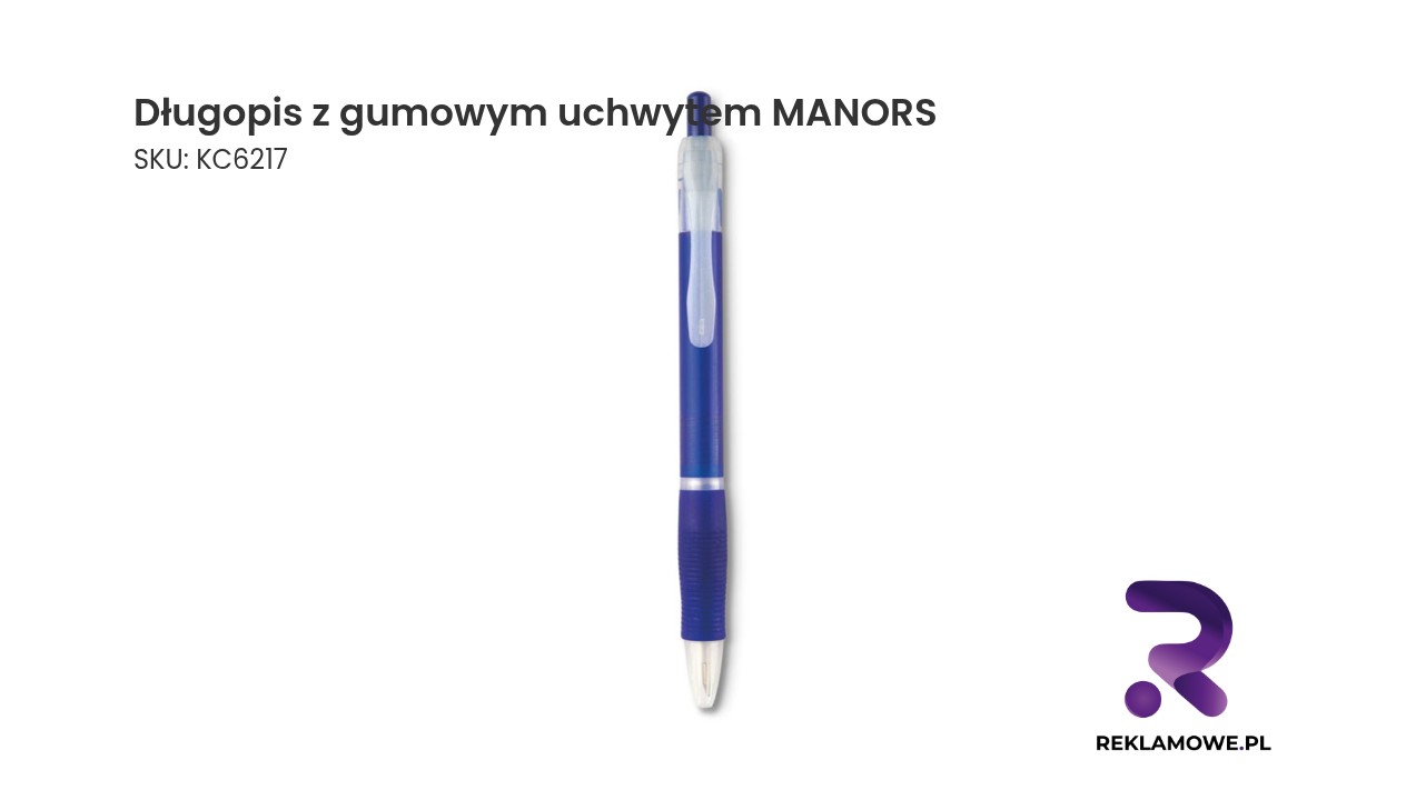 Długopis z gumowym uchwytem MANORS Długopis z gumowym uchwytem MANORS – wygodny długopis reklamowy z ergonomicznym uchwytem