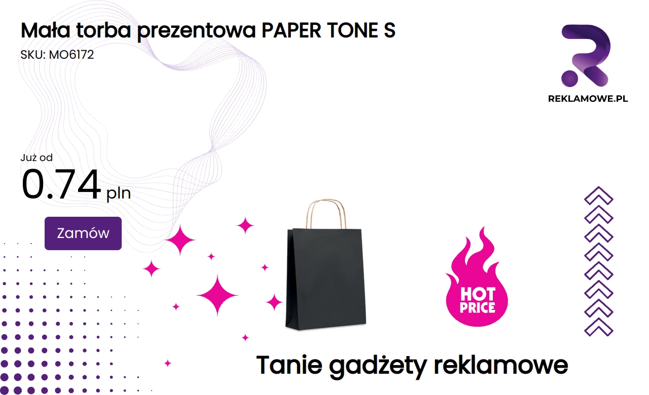 Mała torba prezentowa Paper Tone S w kolorze naturalnym