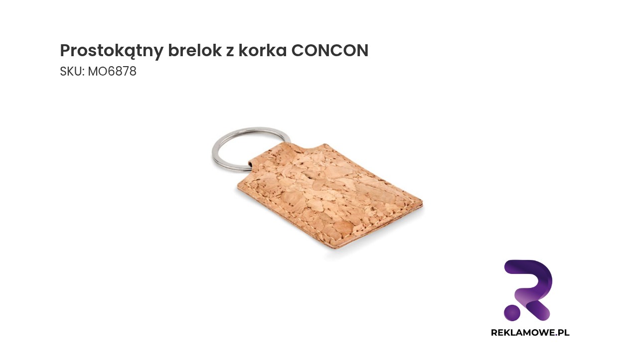 Brelok prostokątny z naturalnego korka marki CONCON
