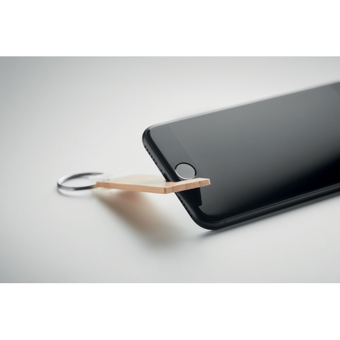 Tani gadżet reklamowy bambusowy brelok z podstawką gankey mo6596-40-detail Bambusowy brelok z podstawką GANKEY mo6596-40-detail