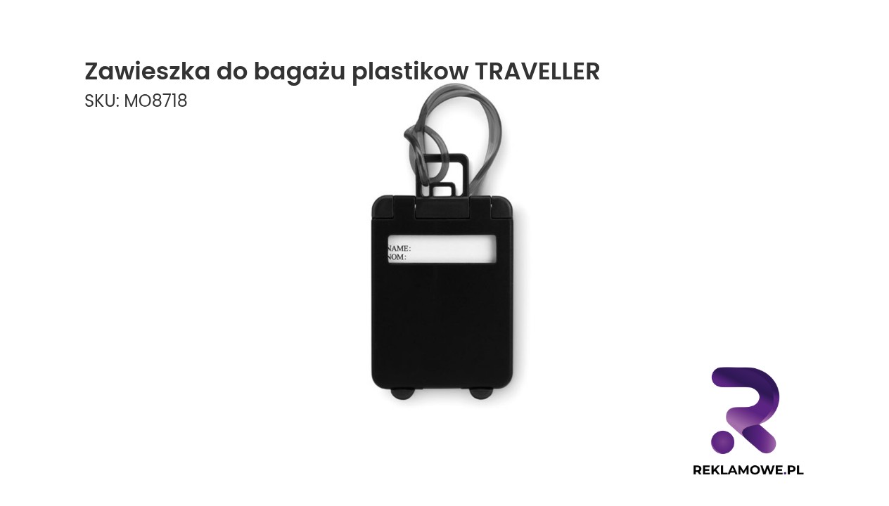 Zawieszka do bagażu, plastikow TRAVELLER Zawieszka do bagażu plastikowa TRAVELLER - identyfikator do walizki
